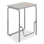 Safco AlphaBetter 2.0 Height-Adjustable Student Desk with Pendulum Bar, 27.75 x 19.75 x 22 to 30, Pebble Gray