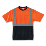 ergodyne GloWear 8289BK Class 2 Hi-Vis T-Shirt with Black Bottom, Medium, Orange