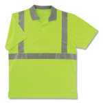 ergodyne GloWear 8295 Class 2 Hi-Vis Polo Shirt, Large, Lime
