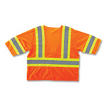 ergodyne GloWear 8330Z Class 3 Two-Tone Zipper Vest, Polyester, 4X-Large/5X-Large, Orange