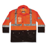 ergodyne GloWear 8386 Class 3 Hi-Vis Outer Shell Jacket, Polyester, Large, Orange