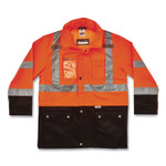 ergodyne GloWear 8386 Class 3 Hi-Vis Outer Shell Jacket, Polyester, 4X-Large, Orange