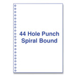 Alliance Perforated and Punched Laser Cut Sheets, 44-Hole Side Punched, 20 lb Bond Weight, 8.5 x 11, White, 500/Ream