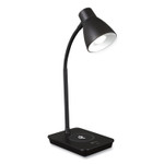 OttLite Wellness Series Infuse LED Desk Lamp with Wireless and USB Charging, 15.5" High, Black