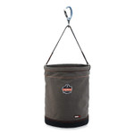 ergodyne Arsenal 5945 Extra-Large Swiveling Carabiner Canvas Hoist Bucket, 150 lb, Gray