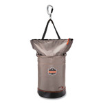 ergodyne Arsenal 5974 Hoist Bucket Tool Bag with Swiveling Carabiner and Zipper Top, 12.5 x 12.5 x 17, Gray