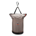 ergodyne Arsenal 5976 XL Hoist Bucket Tool Bag with Swiveling Carabiner and Zipper Top, 16 x 16 x 20, Gray