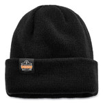 ergodyne N-Ferno 6811Z Rib Knit Hat with Zipper for Bump Cap Insert, One Size Fits Most, Black