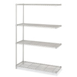 Safco Industrial Add-On Unit, Four-Shelf, 48w x 18d x 72h, Steel, Metallic Gray