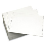 Domtar Continuous Feed Computer Paper, 1-Part, 18 lb Bond Weight, 8.5 x 12, White, 4,000/Carton