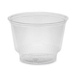 Pactiv Evergreen EarthChoice Recycled Clear Plastic Sundae Dish, 8 oz, 4" Diameter x 3" h, Clear, 60/Bag, 15 Bags/Carton