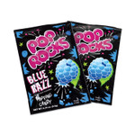 POP ROCKS Sugar Candy, Blue Raspberry, 0.33 oz Pouches, 24/Carton