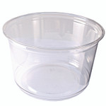 Fabri-Kal Recycleware Round Deli Container, 16 oz, 4.6" Diameter x 3" h, Clear, Plastic, 500/Carton
