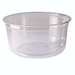 Fabri-Kal Recycleware Round Deli Container, 12 oz, 4.6" Diameter x 2.3" h, Clear, Plastic, 500/Carton
