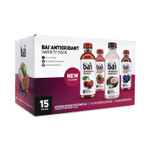 Bai Antioxidant Infused Beverage, Variety Pack, 18 oz Bottle, 15/Carton