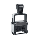 Trodat Professional 5-in-1 Date Stamp, Self-Inking, 1 x 1.63, Blue/Red