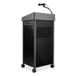 Oklahoma Sound Greystone Lectern with Sound, 23.5 x 19.25 x 45.5, Charcoal Gray