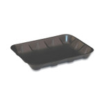 Pactiv Evergreen Supermarket Tray, #4D, 9.58 x 7.08 x 1.25,  Black, Foam, 400/Carton (PCT51P904D) View Product Image