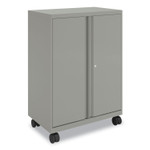 HON Smartlink Mobile Cabinet, 10 Compartments, 30w x 18d x 42.32h, Platinum Metallic