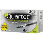 Quartet&reg; EnduraGlide&reg; Dry-Erase Markers, Fine Tip, Black, 12 Pack (QRT500113M)