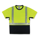 ergodyne GloWear 8283BK Class 2 Lightweight Performance Hi-Vis T-Shirt, Polyester, 4X-Large, Lime