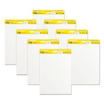 Post-it Easel Pads Super Sticky Vertical-Orientation Self-Stick Easel Pads, Unruled, 25 x 30, White, 30 Sheets, 8/Pack