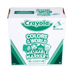 Crayola Ultra-Clean Washable Marker Classpack, Broad Bullet Tip, 8 Assorted Colors, 192/Pack