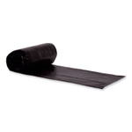 Heritage Eco Blend Max Can Liners, 45 gal, 0.8 mil, 40" x 46", Black, 25 Bags/Roll, 6 Rolls/Carton