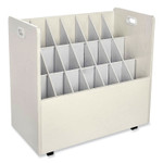 Safco Mobile Roll File, 21 Compartments, 30.25w x 15.75d x 29.25h, Tan Safco Mobile Roll File, 21 Compartments, 30.25w x 15.75d x 29.25h, Tan
