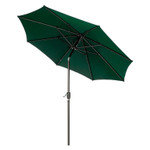 Global Industrial Outdoor Umbrella with Tilt Mechanism, 102" Span, 94" Long, Green Canopy, Black Handle