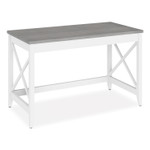 Workspace by Alera Farmhouse Writing Desk, 47.24" x 23.62" x 29.53", Gray