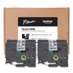 Brother P-Touch TZe Series Standard Adhesive Laminated Labeling Tape, 0.5", Black on White, 4/Pack