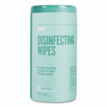 Perk Disinfecting Wipes, 7 x 8, Fresh, White, 75 Wipes/Canister