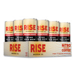 RISE Brewing Co. Nitro Cold Brew Latte, Original Black, 7 oz Can, 12/Carton