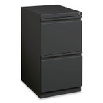 Hirsh Industries Full-Width Pull 20 Deep Mobile Pedestal File, 2-Drawer: File/File, Letter, Charcoal, 15 x 19.88 x 27.75