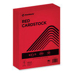 PrintWorks Professional Color Cardstock, 65 lb Cover Weight, 8.5 x 11, Red, 250/Ream