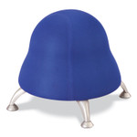 Safco Runtz Ball Chair, Backless, Supports Up to 250 lb, Blue Fabric Seat, Silver Base