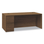HON 10500 Series Single Pedestal Desk, Left Pedestal: Box/Box/File, 66" x 30" x 29.5", Pinnacle