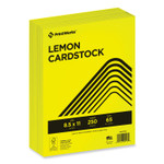 PrintWorks Professional Color Cardstock, 65 lb Cover Weight, 8.5 x 11, Lemon Yellow, 250/Ream
