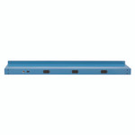 Global Industrial Upper Workbench Shelf, 3 Duplex Outlets, For Use With 72" Wide Workbenches, 100 lb Weight Capacity