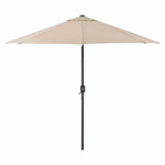 Global Industrial Outdoor Umbrella with Tilt Mechanism, 102" Span, 94" Long, Tan Canopy, Black Handle