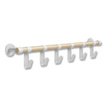 Safco Resi Coat Wall Rack, 6 Hook, 36.25w x 4.25d x 6h, White