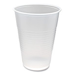 Fabri-Kal RK Ribbed Cold Drink Cups, 10 oz, Plastic, Clear, 100/Sleeve, 25 Sleeves/Carton