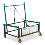 NPS Table Assist Dolly, 1,000 lb Capacity, 38 x 30 x 44.5, Black/Green