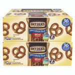 Snyder's Mini Pretzels. 0.92 oz Pack, 36 Packs/Box, 2 Boxes/Carton