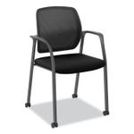 HON Nucleus Series Recharge Guest Chair, Supports Up to 300 lb, 17.62" Seat Height, Black Seat/Back, Black Base