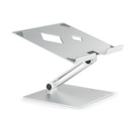Durable Folding Adjustable Laptop Mount, Silver, Supports 11 lbs