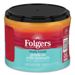 Folgers Simply Smooth Ground Coffee, Gentle On Your Stomach, 27 oz Canister