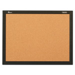 AbilityOne 7195016511285, SKILCRAFT Cork Board, 48" x 36", Natural Tan Surface, Black Aluminum Frame