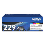 Brother TN2294PK Toner, 1,500/1,200 Page-Yield, Black/Cyan/Magenta/Yellow, 4/Pack